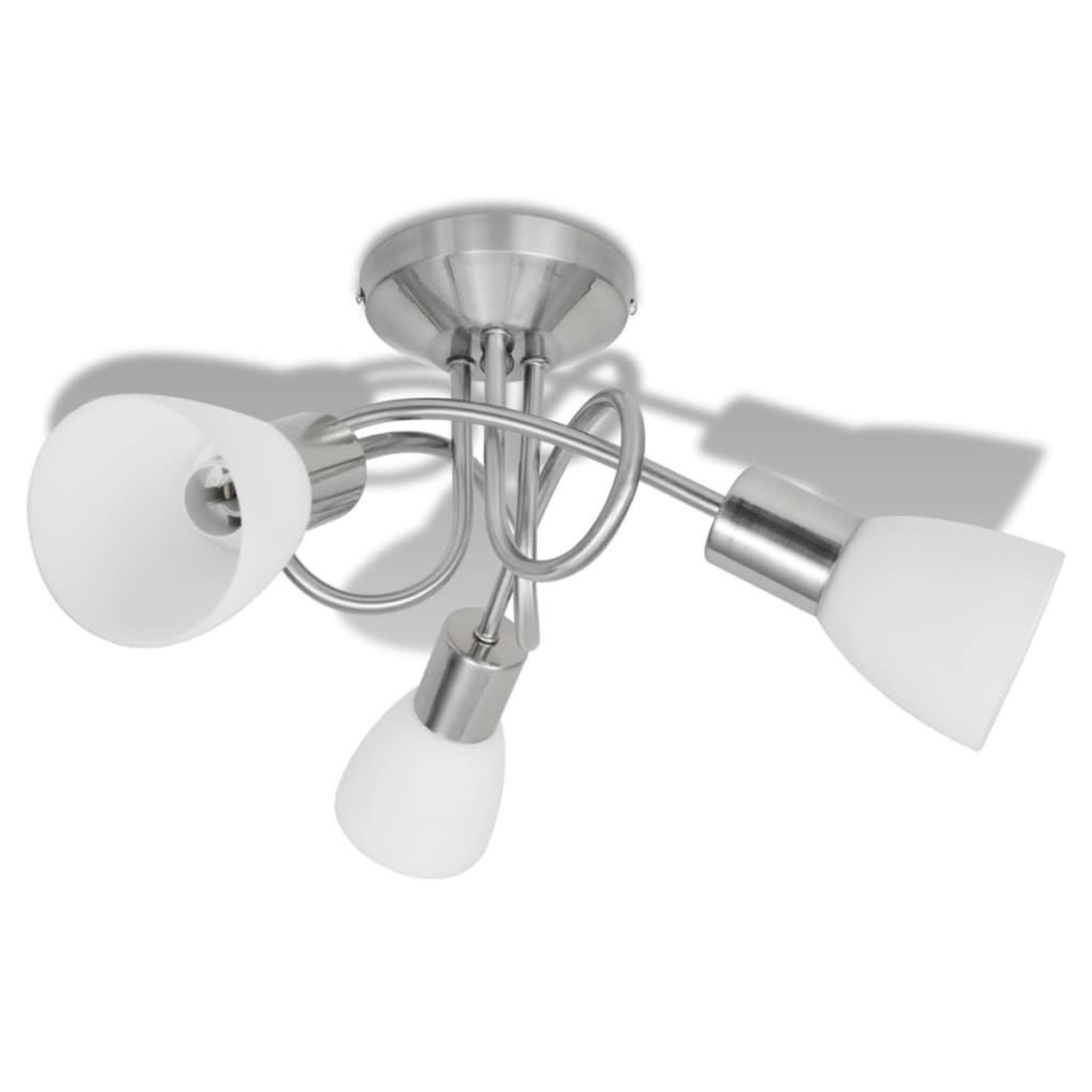 Voir la diapositive 2 : VIDAXL Plafonnier avec abat-jour en verre pour 3 ampoules E14