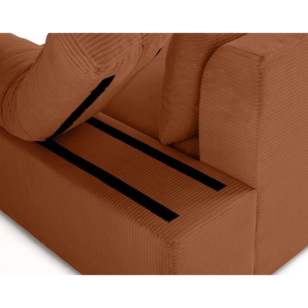 LISA DESIGN Aspen - fauteuil xl - assise profonde - velours côtelé