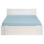 Voir la diapositive 2 : Lit adulte WHITE , couchage 140x190 cm, blanc brillant