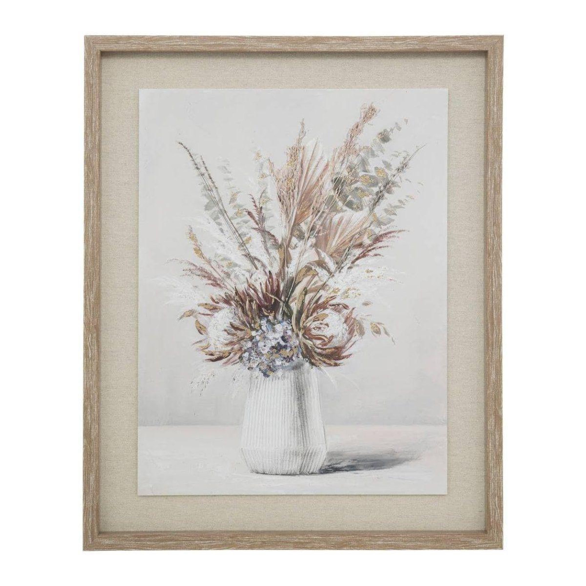 ATMOSPHERA Tableau déco vase  tiana  40x50cm beige