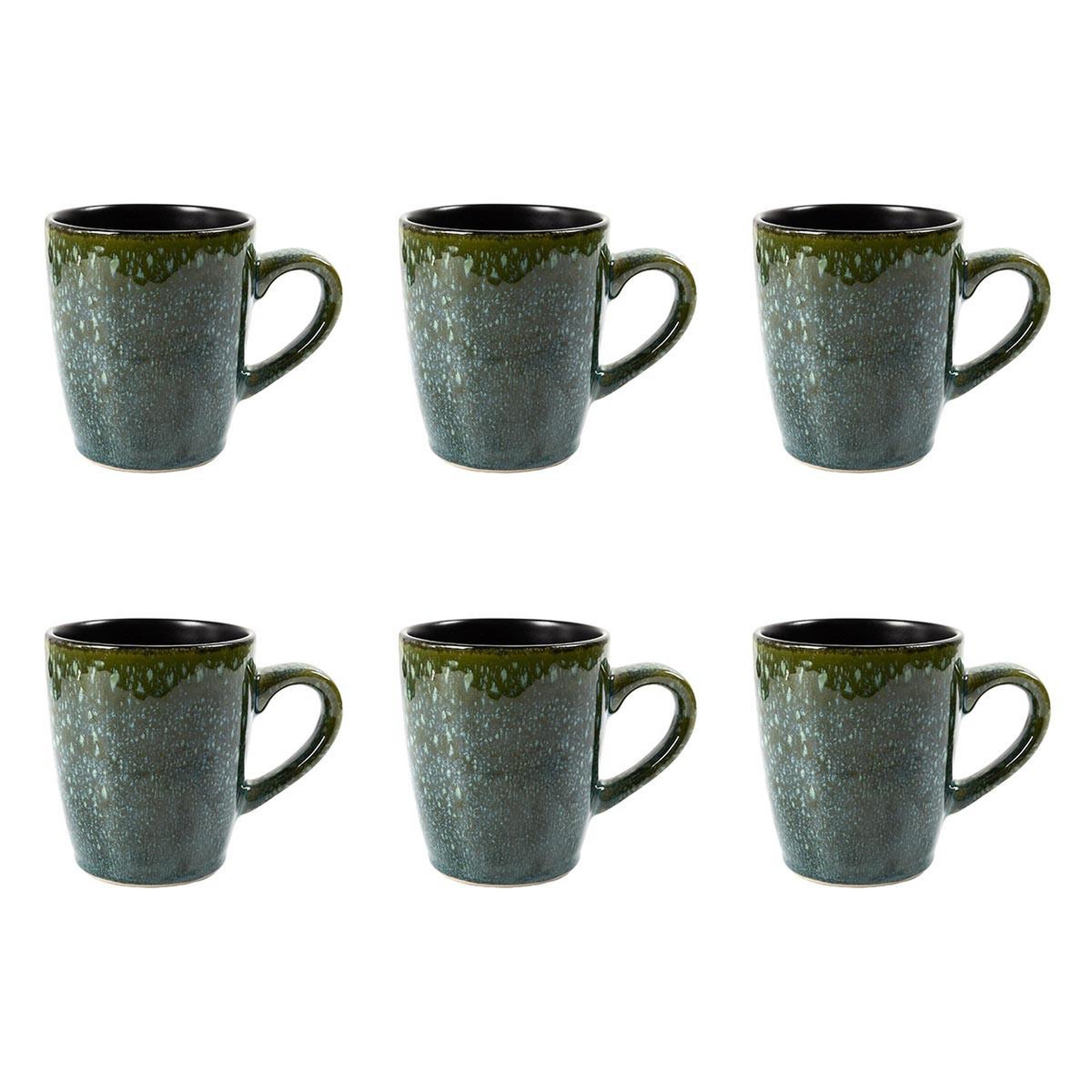 The Home Deco Factory Lot de 6 mugs  elia  30cl vert
