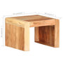 Voir la diapositive 6 : VIDAXL Table d'appoint 43x40x30 cm Bois d'acacia massif