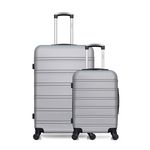 HERO HERO - Lot de 2 - Valise grand format et valise cabine RENOSO. Coloris disponibles : Bleu, Beige, Rose, Noir, Gris