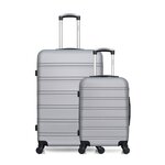 HERO HERO - Lot de 2 - Valise grand format et valise cabine RENOSO. Coloris disponibles : Rose, Bleu