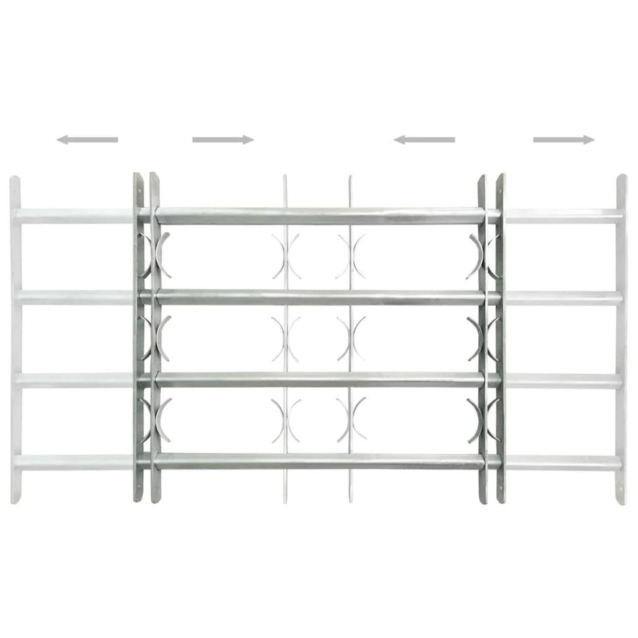 Voir la diapositive 3 : VIDAXL Grilles reglables de securite de fenetres 2 pcs 1000-1500 mm