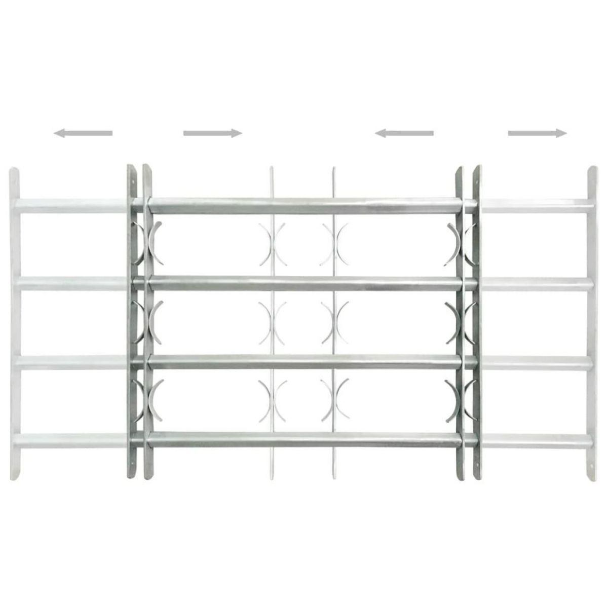 VIDAXL Grilles reglables de securite de fenetres 2 pcs 1000-1500 mm