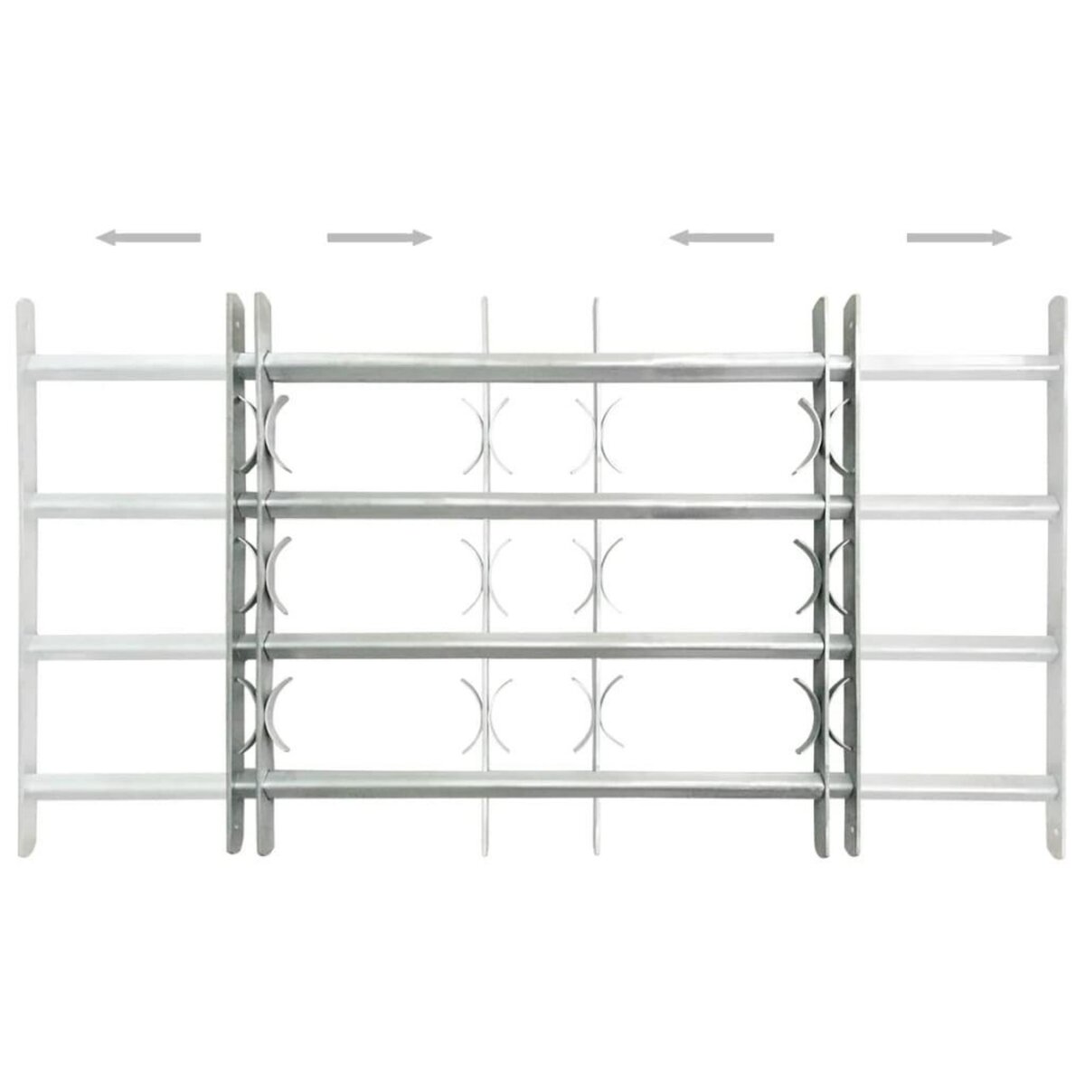 VIDAXL Grilles reglables de securite de fenetres 2 pcs 1000-1500 mm