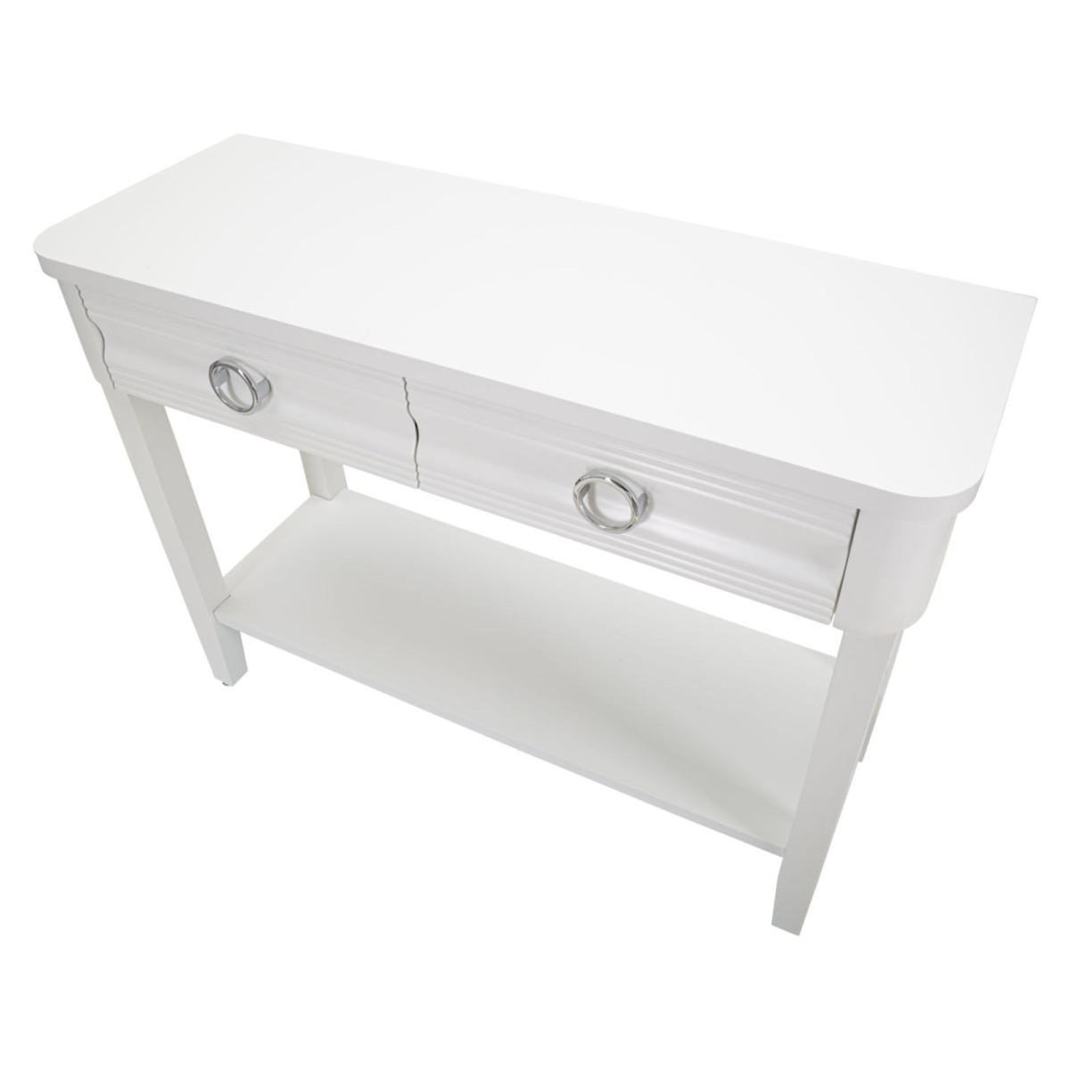 Paris Prix Console en Bois  Shine  110cm Blanc