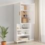 Voir la diapositive 4 : VIDAXL Armoire murale suspendue Blanc brillant 69,5x34x90 cm