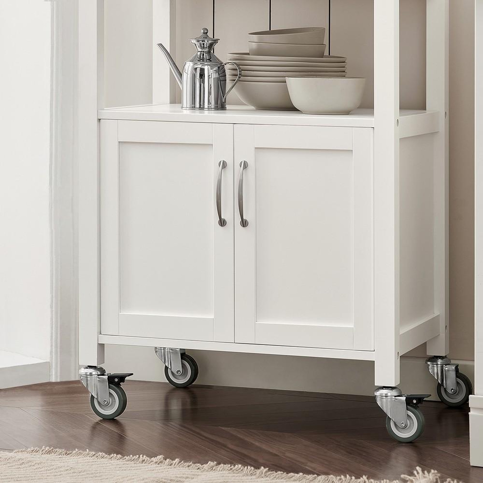 Voir la diapositive 4 : SOBUY Chariot de cuisine avec tiroir et roulettes blanc 60x45x92cm fkw22-ii-wn