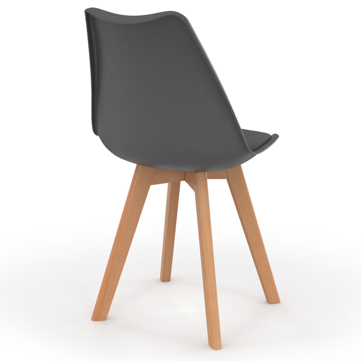 ID MARKET Lot de 8 chaises scandinaves SARA mix color gris foncé x2, terracotta x3, beige x3