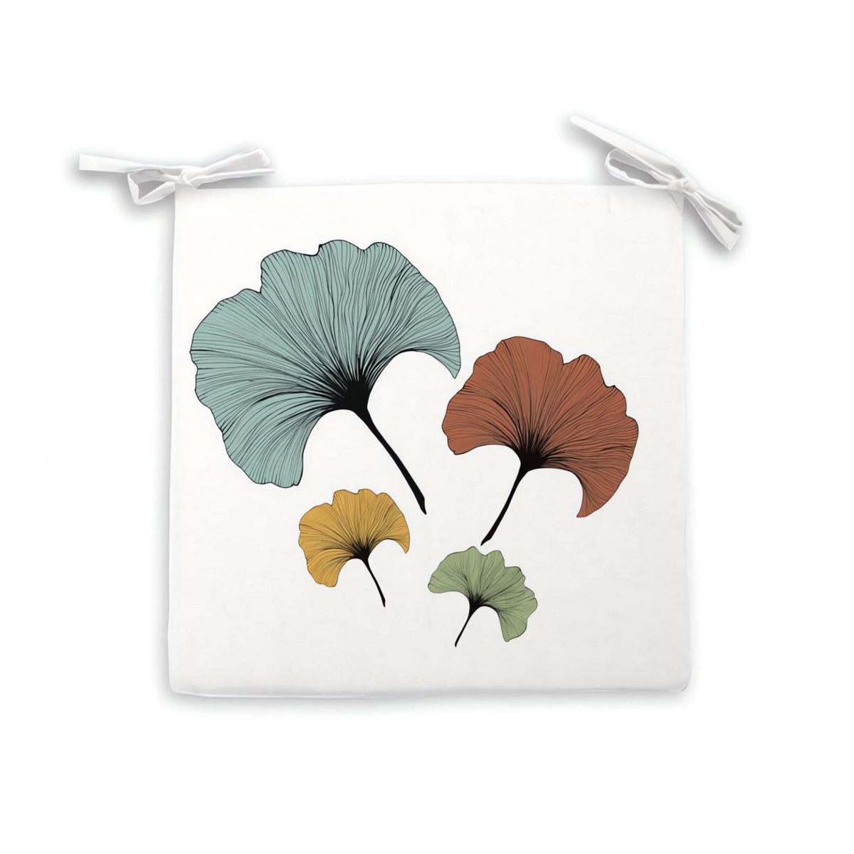 SOLEIL D'OCRE Dessus de chaise outdoor 40x40x5 cm GINKGO, par Soleil d'Ocre