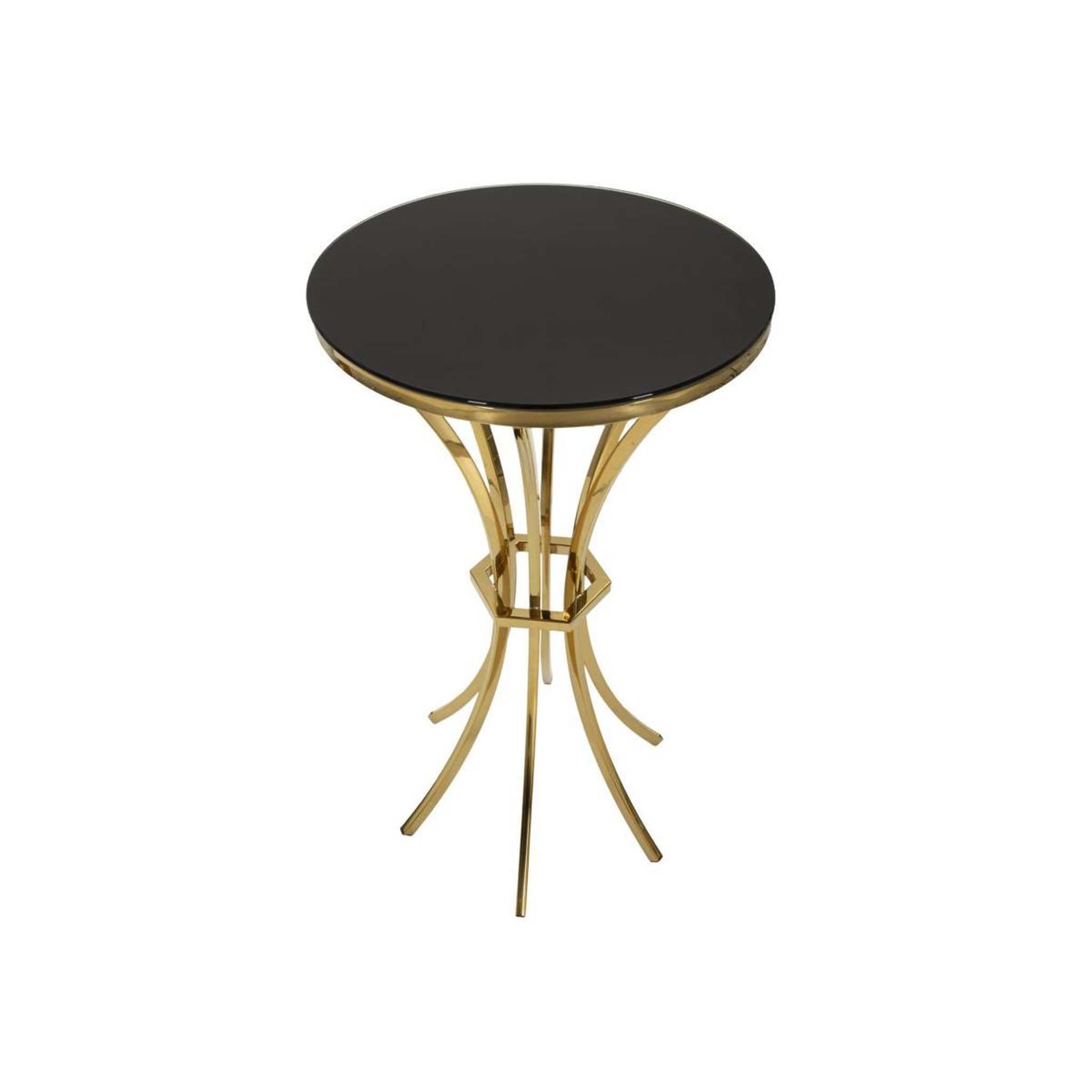 Voir la diapositive 2 : Paris Prix Table d'appoint  shanty  92cm noir & or