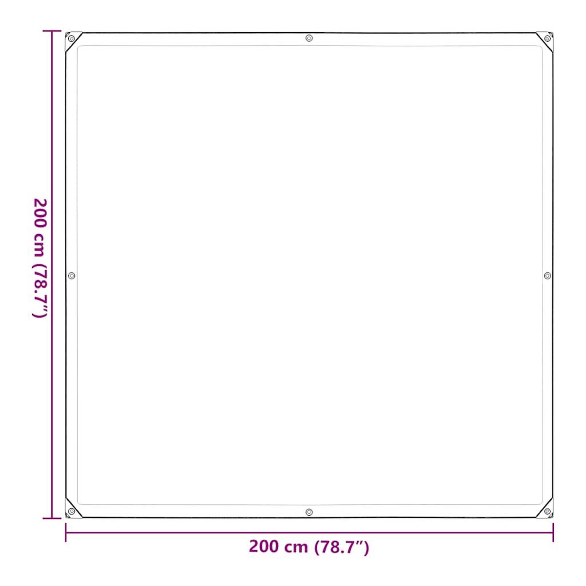 Voir la diapositive 6 : VIDAXL Bache transparente avec œillets 2x2 m polyethylene