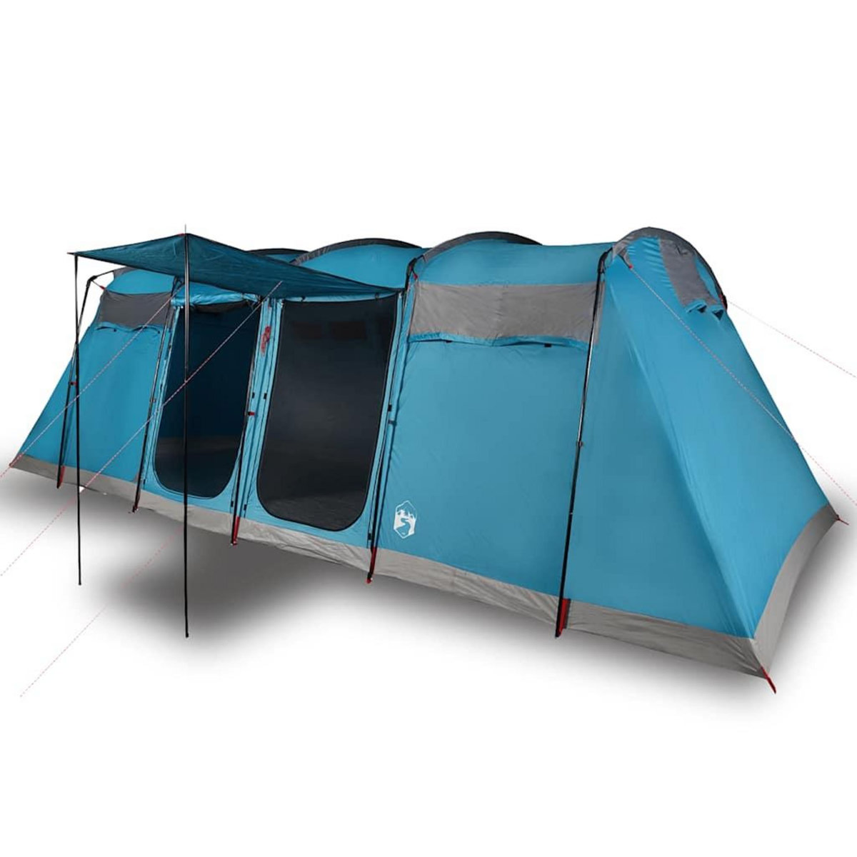 VIDAXL Tente familiale tunnel 10 personnes bleu impermeable