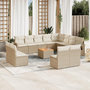 Voir la diapositive 1 : VIDAXL Salon de jardin avec coussins 13 pcs beige resine tressee