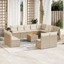 Voir la diapositive 1 : VIDAXL Salon de jardin avec coussins 13 pcs beige resine tressee