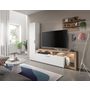Voir la diapositive 4 : BEST MOBILIER Bromley - ensemble meuble tv - effet bois et blanc - 218 cm