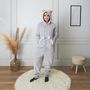 Voir la diapositive 3 : Paris Prix Combinaison Pyjama Adulte  Hibou  Gris