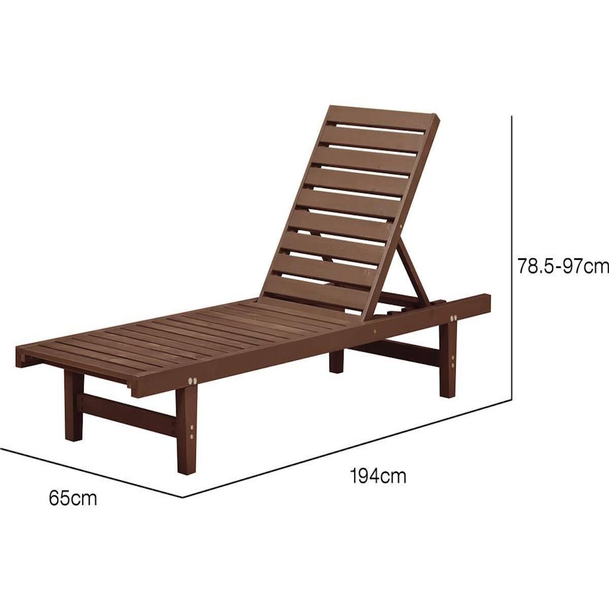 Habitat et Jardin Bain de Soleil en bois  Rawai  - Marron