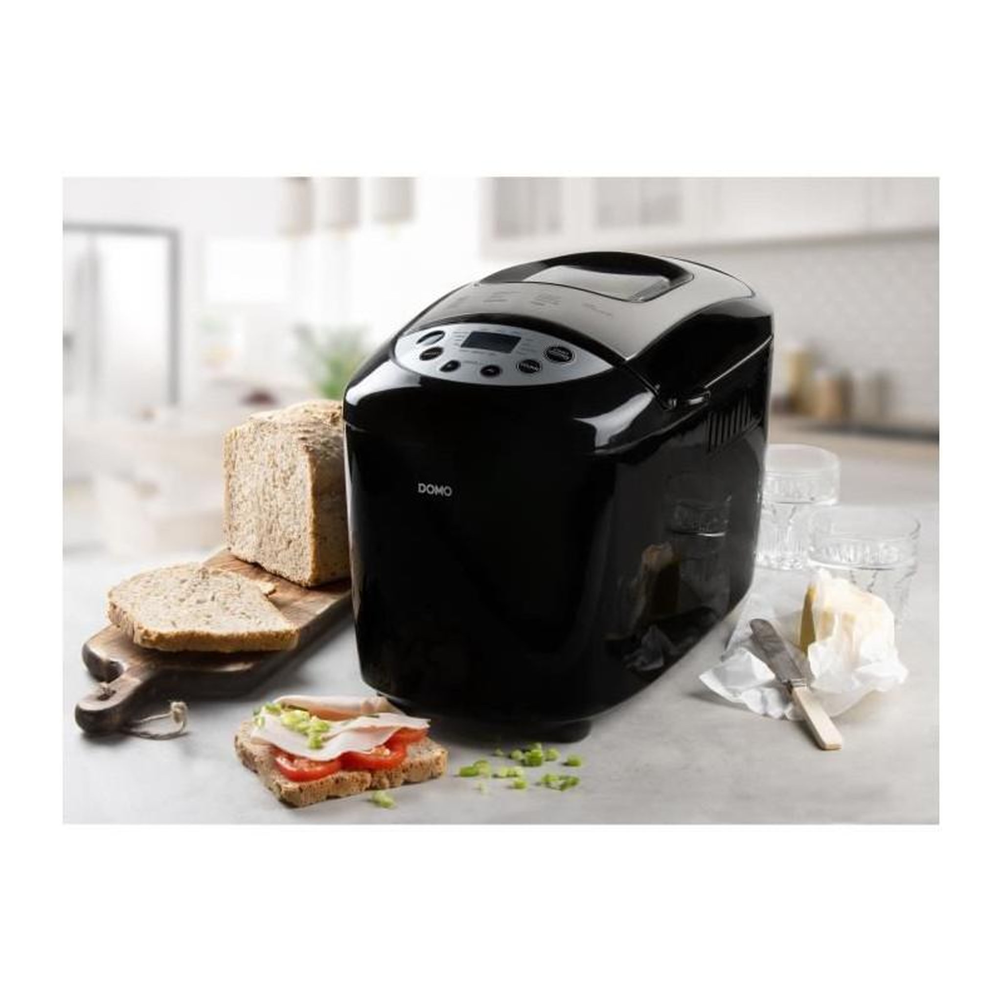 Voir la diapositive 6 : Domo Machine a pain automatique XL - DOMO - B3977 - 850 W - 17 programmes - Ecran LCD