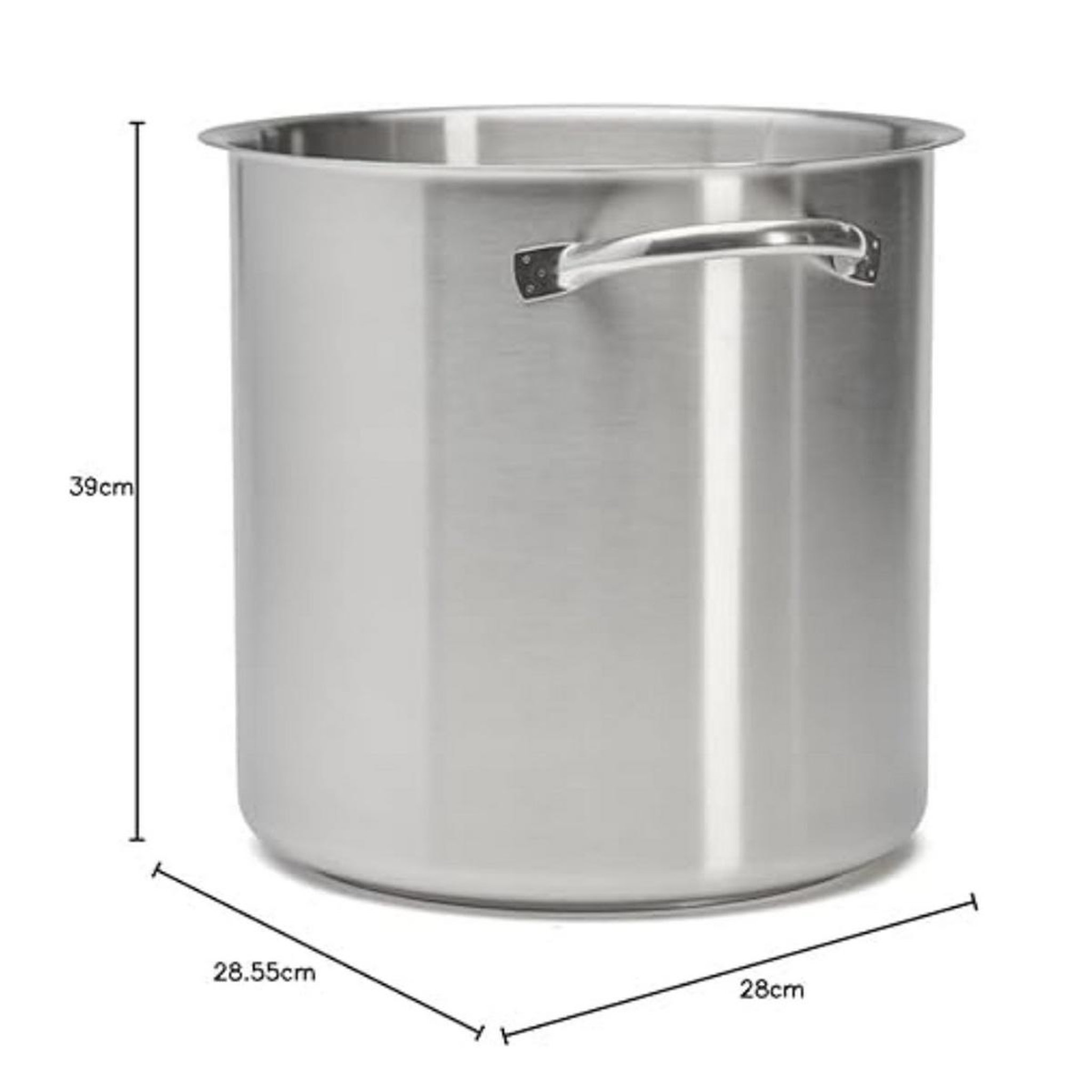 Voir la diapositive 5 : De buyer Marmite sans couvercle 28cm inox - 3507.28