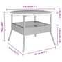 Voir la diapositive 6 : VIDAXL Table de jardin et dessus en bois d'acacia gris resine tressee