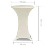 Voir la diapositive 6 : VIDAXL Housse de table Ø 70 cm Creme extensible 2 pcs