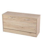 TOILINUX Meuble à chaussures - 1 Porte Pratik - Hauteur 42 cm - Bois clair