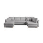 Voir la diapositive 6 : LISA DESIGN Rune - canapé panoramique - avec pouf d'appoint - 7 places - style scandinave - droit
