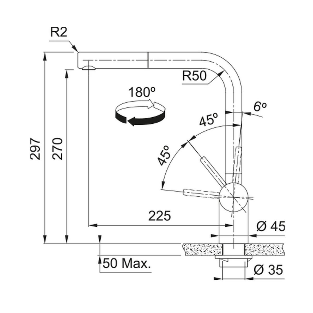 franke Mitigeur avec douchette anthracite - 911214SBVL