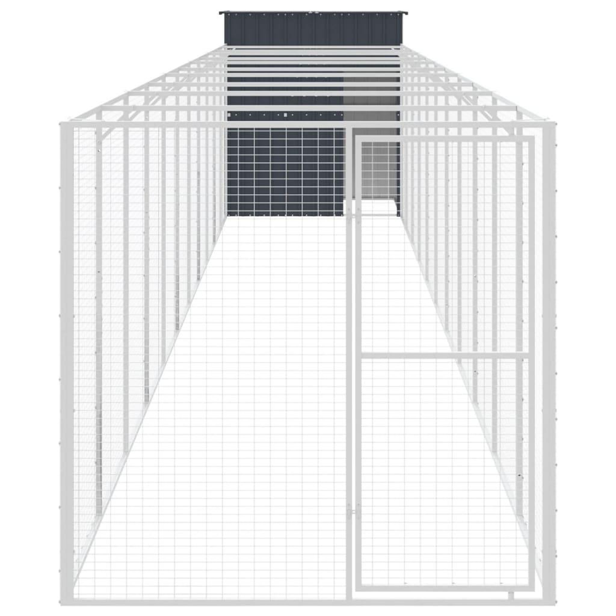 Voir la diapositive 3 : VIDAXL Niche pour chien avec cour anthracite 165x1271x181 cm