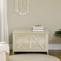 Voir la diapositive 6 : HOMCOM Coffre de rangement en bois sur pied style campagne chic dim. 76L x 39l x 48H cm aspect bois clair
