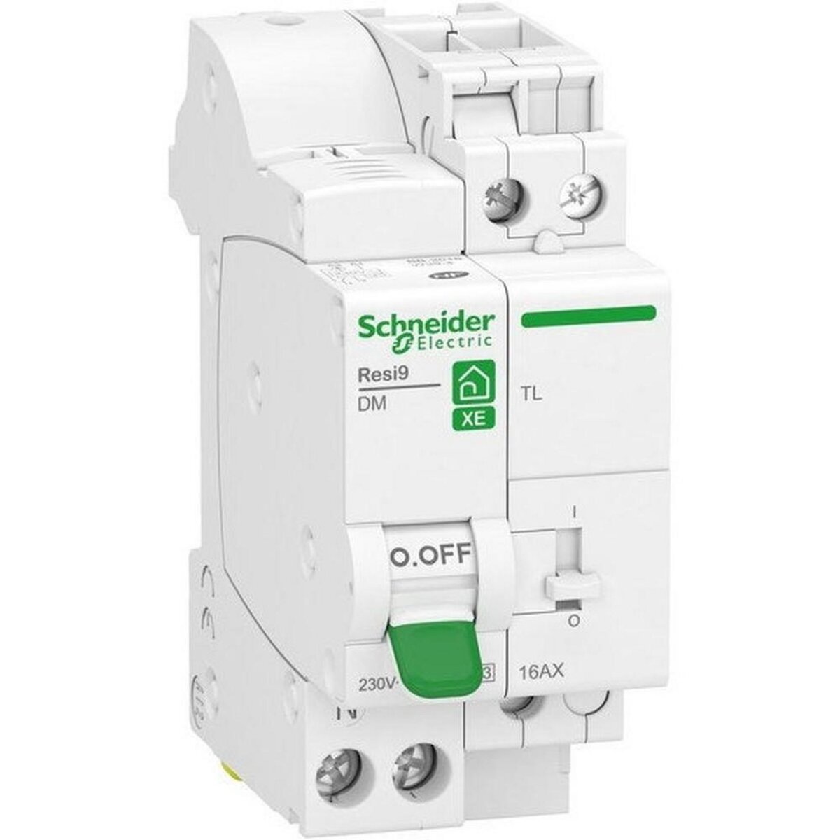 Schneider Electric Télérupteur avec disjoncteur embrochable phase et neutre 16A