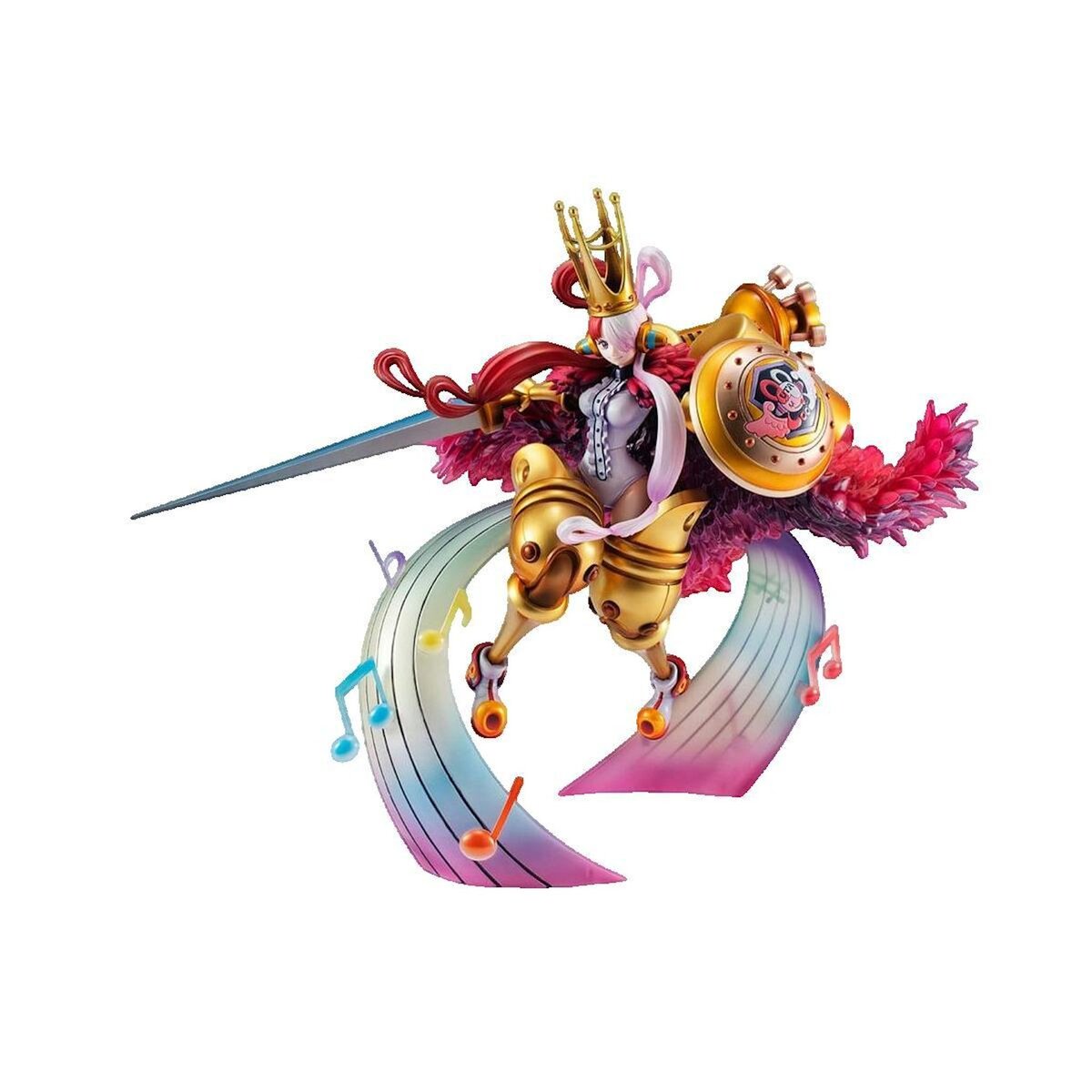 Namco Figurine Megahouse One Piece Red Maximum Portrait Of Pirates avec armure dorée