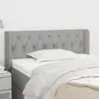 VIDAXL Tete de lit avec oreilles Gris clair 93x16x78/88 cm Tissu