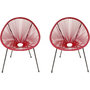 Voir la diapositive 1 : Habitat et Jardin Lot de 2 fauteuils de jardin  Ania  - Rouge vin
