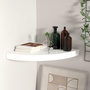 Voir la diapositive 1 : VIDAXL Etagere d'angle flottante blanc brillant 35x35x3,8 cm MDF