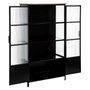 Voir la diapositive 2 : ATMOSPHERA Vitrine 2 Portes Design  Tibo  160cm Noir