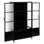 Voir la diapositive 2 : Paris Prix Vitrine 2 Portes Design  Tibo  160cm Noir