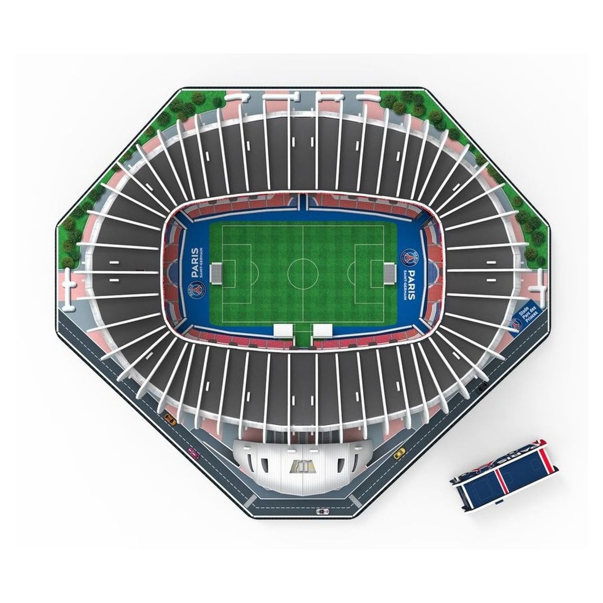 Voir la diapositive 7 : MEGABLEU PSG Puzzle Stadium 3D - Parc des Princes