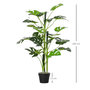 Voir la diapositive 3 : OUTSUNNY Arbre artificiel plante artificielle Monstera H. 100 cm tronc branches lichen feuilles de tortue grand réalisme pot inclus
