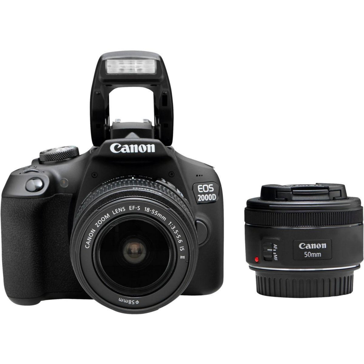 Canon Appareil photo Reflex EOS 2000D + EF-S 18-55 IS II + EF 50mm