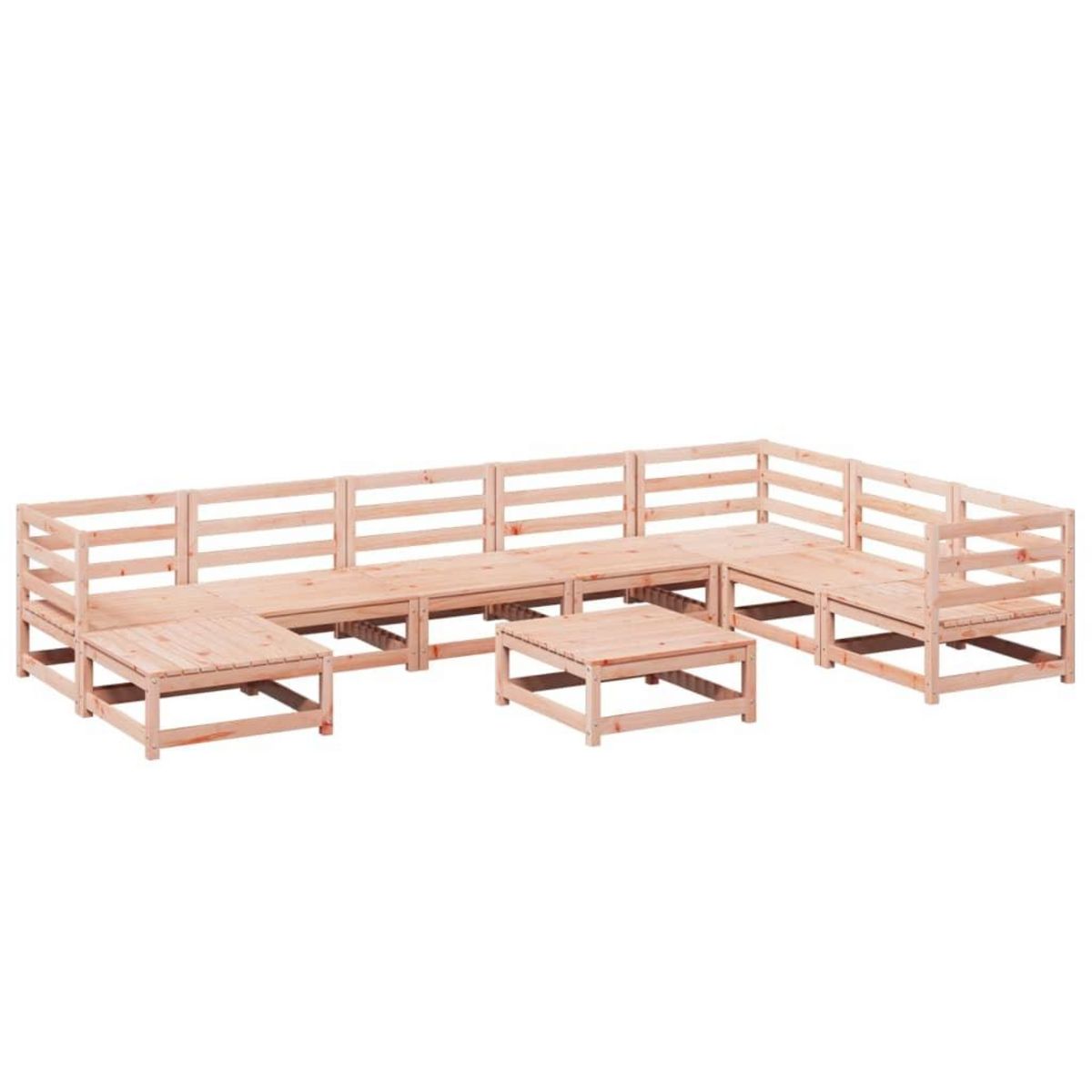 VIDAXL Salon de jardin 9 pcs bois massif sapin de douglas