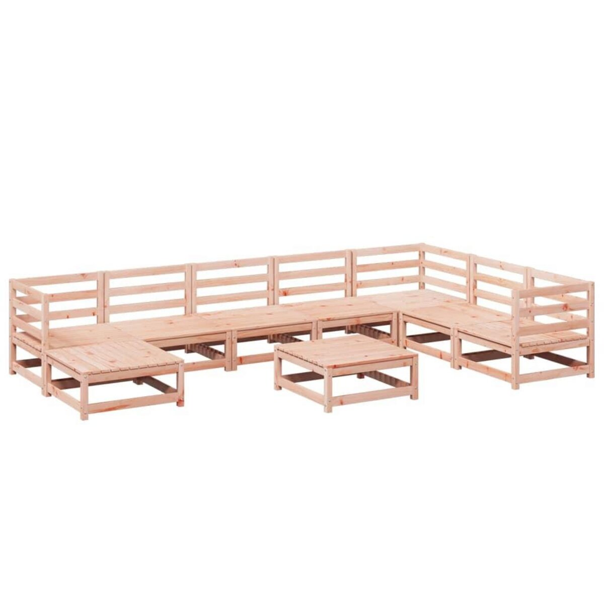 VIDAXL Salon de jardin 9 pcs bois massif sapin de douglas