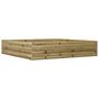 Voir la diapositive 2 : VIDAXL Jardiniere 110x110x23 cm bois de pin impregne