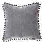 Voir la diapositive 1 : ATMOSPHERA Coussin à Pompons  Jao  40x40cm Gris Foncé