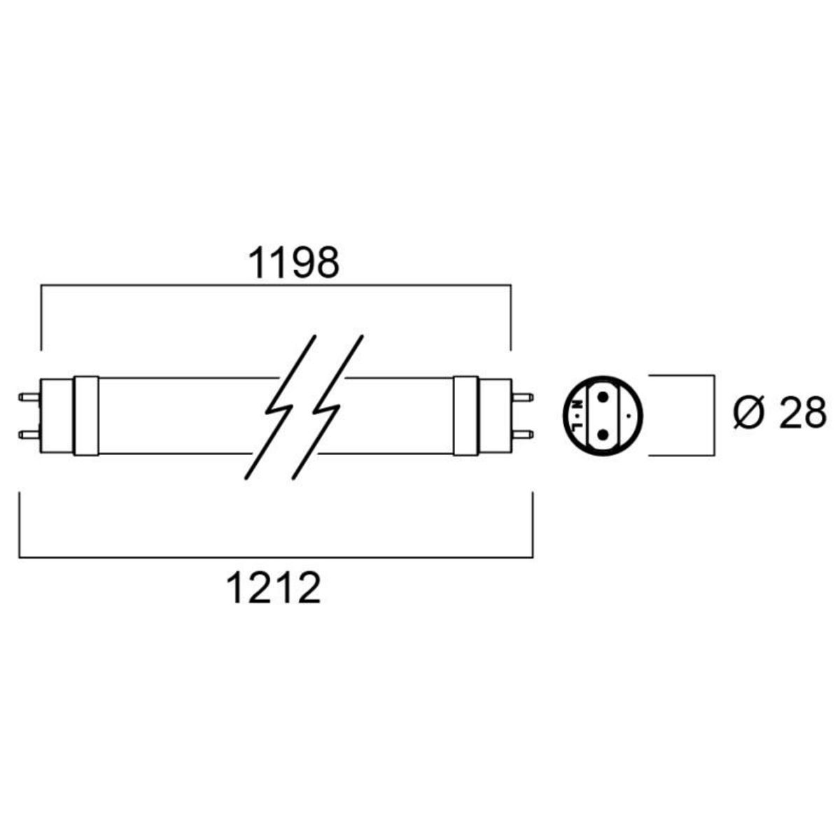 SLI SYLVANIA SAS Tube LED 13W TOLEDO avant T8 CCG L1200mm 2000lm 840 SYLVANIA 30240