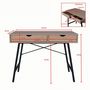 Voir la diapositive 5 : Bureau droit 2 tiroirs L100cm BROOKLINE