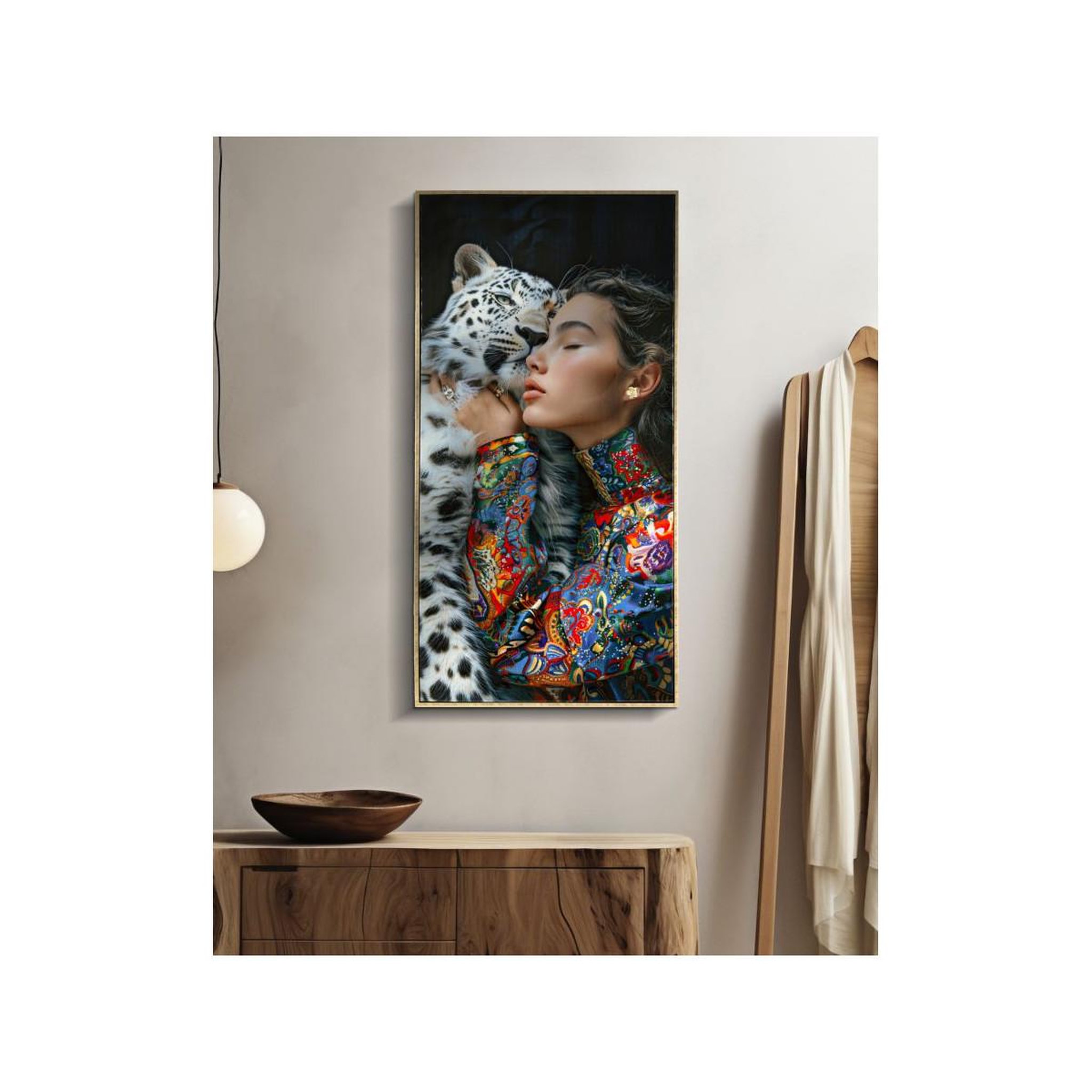 Voir la diapositive 6 : Paris Prix Tableau peinture  moira i  52x102cm multicolore
